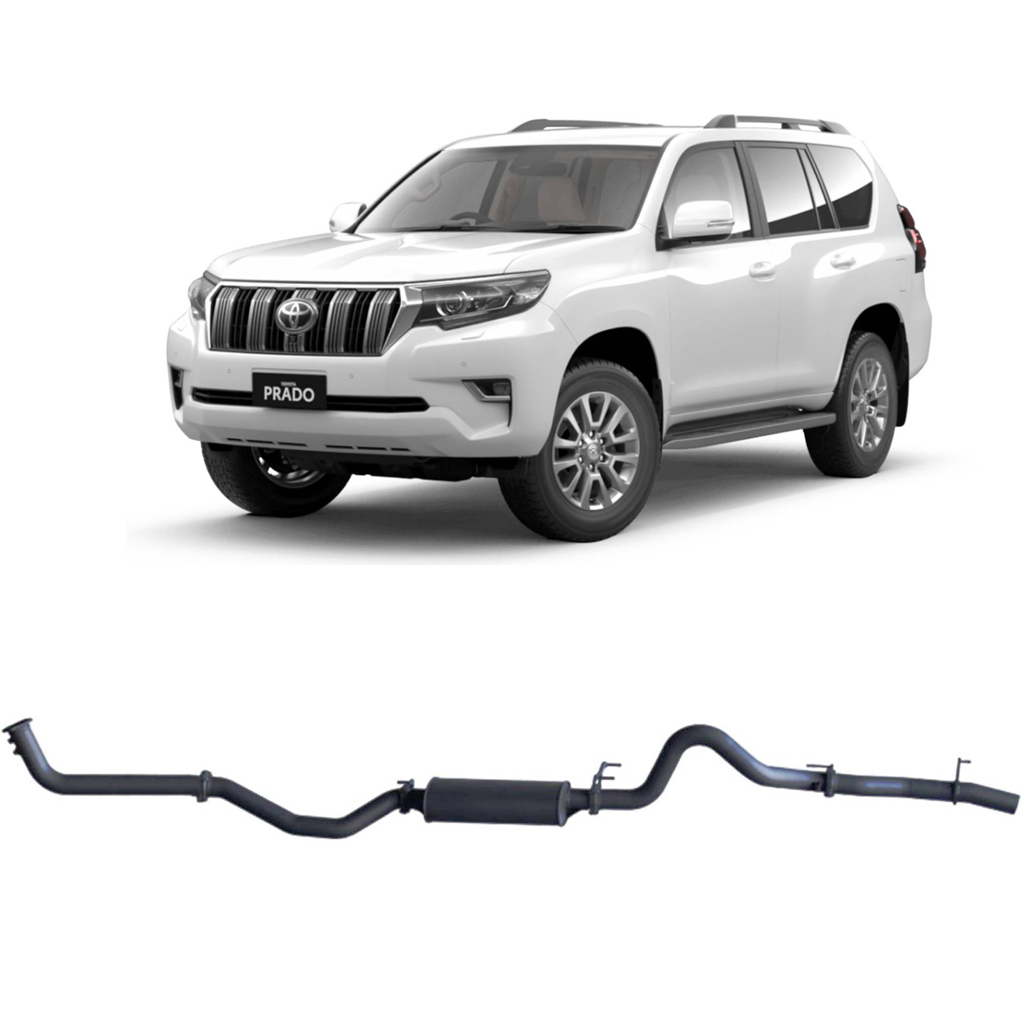 Redback Extreme Duty Exhaust suitable for Toyota Prado 150 Series (08/2015 - 06/2024)